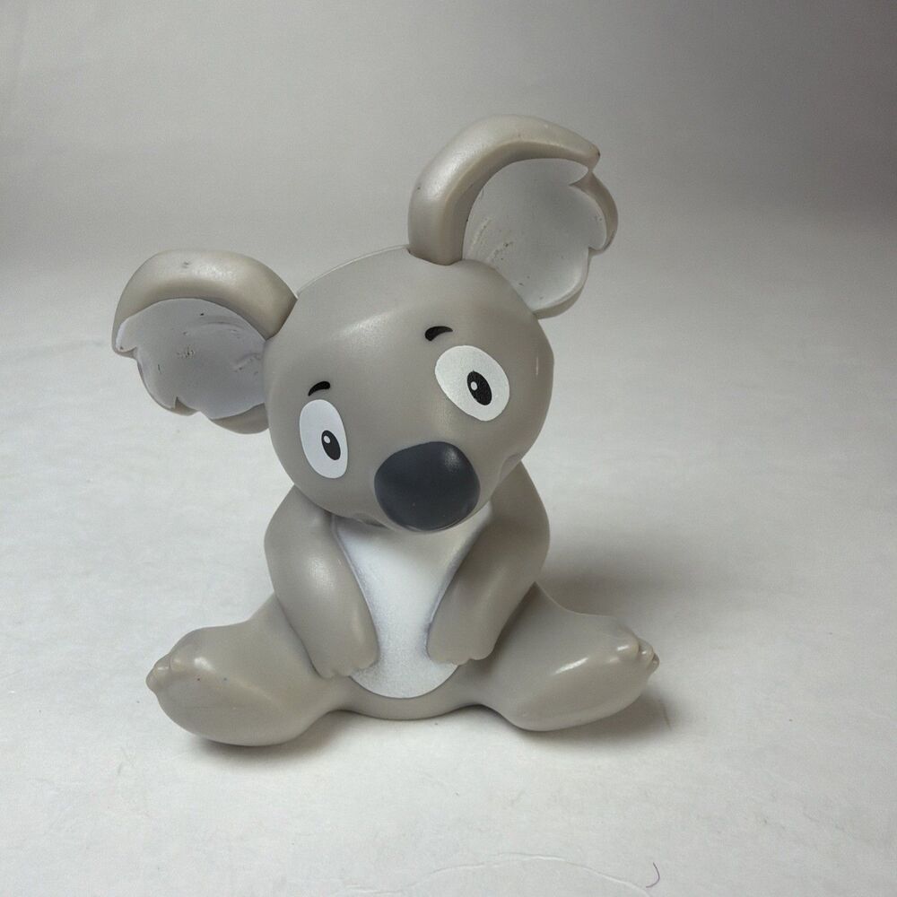 2017 Fisher Price Little People Koala Bear Figure Sitting Grey Zoo Safari Animal